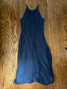 GAP Navy Halter-Style Maxi Dress